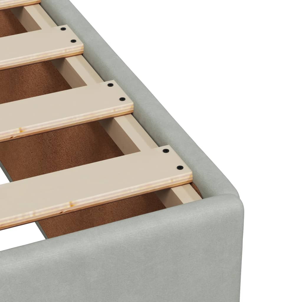 Boxspring met matras fluweel lichtgrijs 120x190 cm is nu te koop bij PeponiXL, paradijselijk wonen!