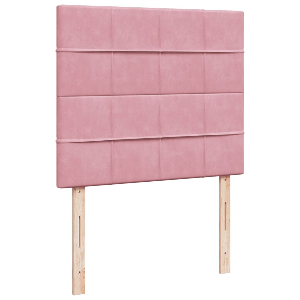 Boxspring met matras fluweel roze 120x190 cm is nu te koop bij PeponiXL, paradijselijk wonen!
