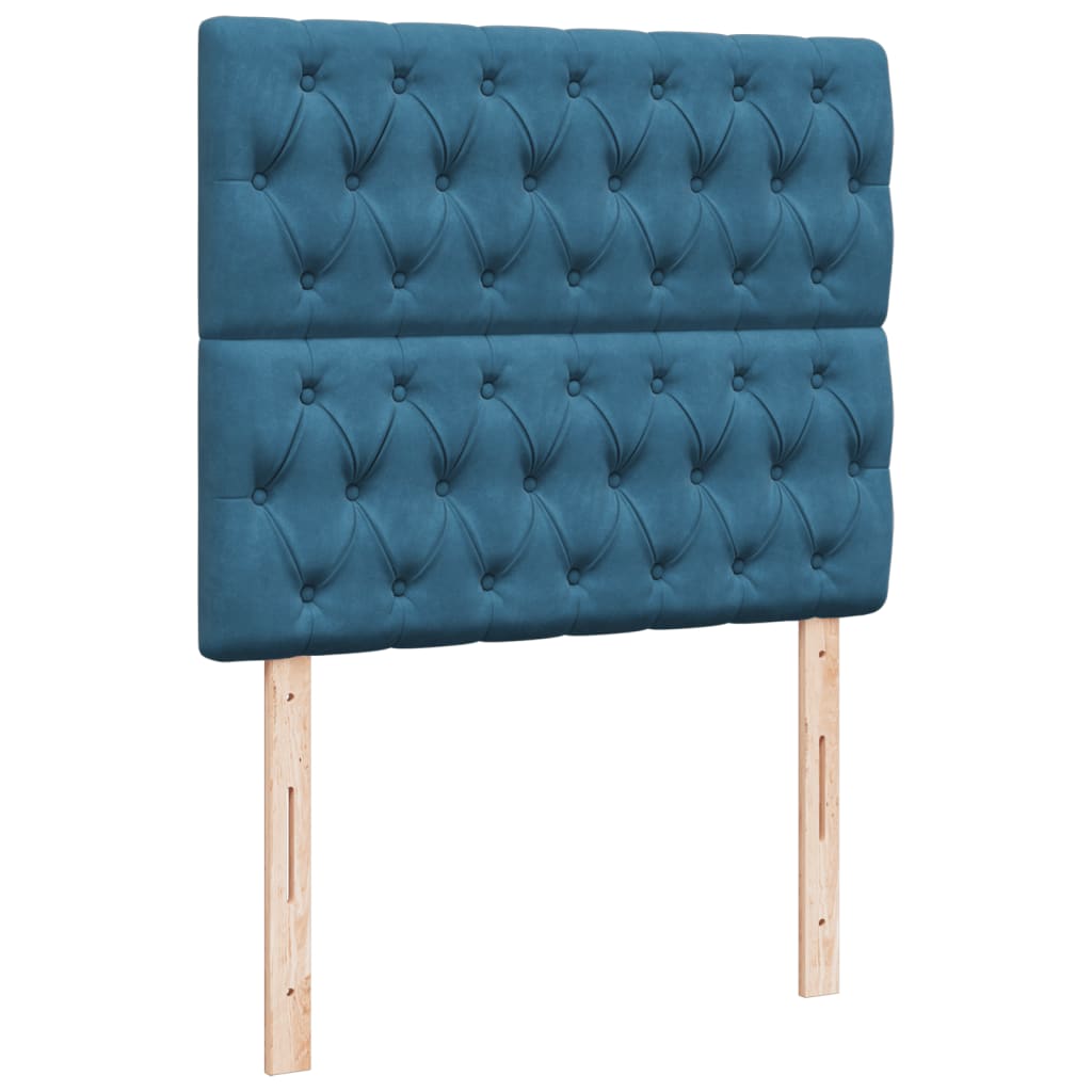 Boxspring met matras fluweel blauw 120x190 cm is nu te koop bij PeponiXL, paradijselijk wonen!
