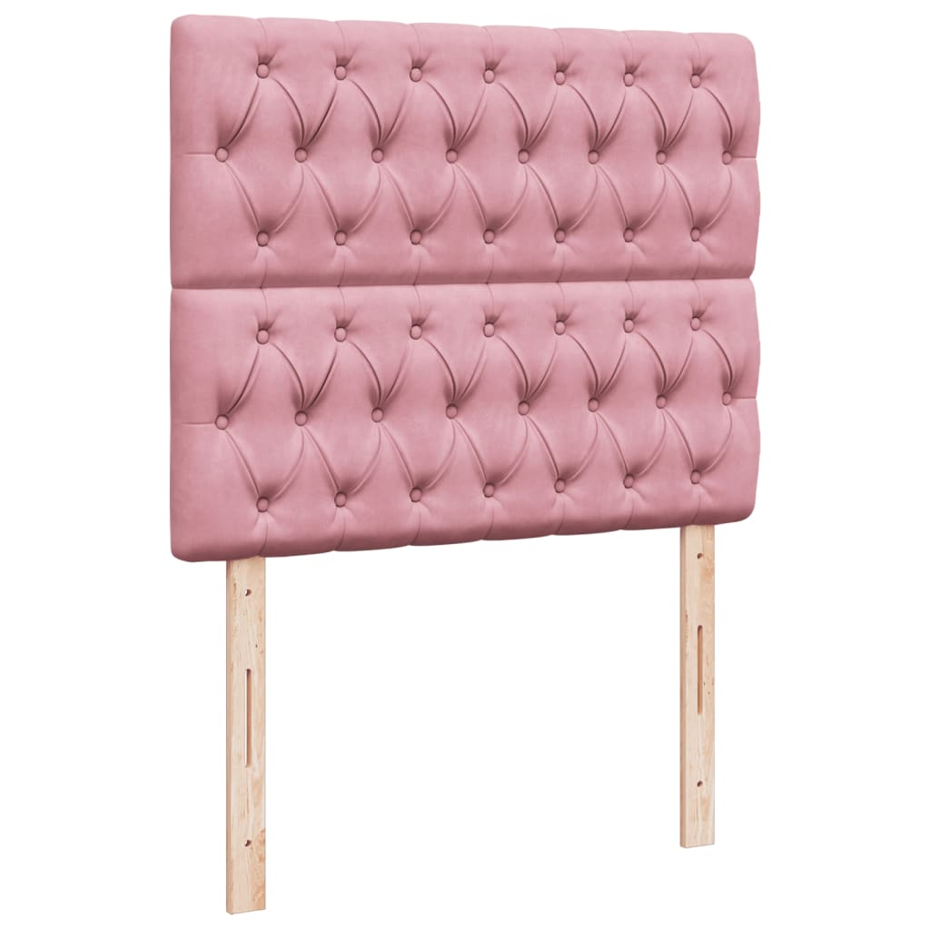 Boxspring met matras fluweel roze 120x190 cm is nu te koop bij PeponiXL, paradijselijk wonen!