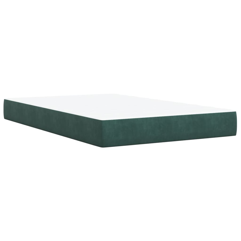Boxspring met matras fluweel donkergroen 120x190 cm is nu te koop bij PeponiXL, paradijselijk wonen!