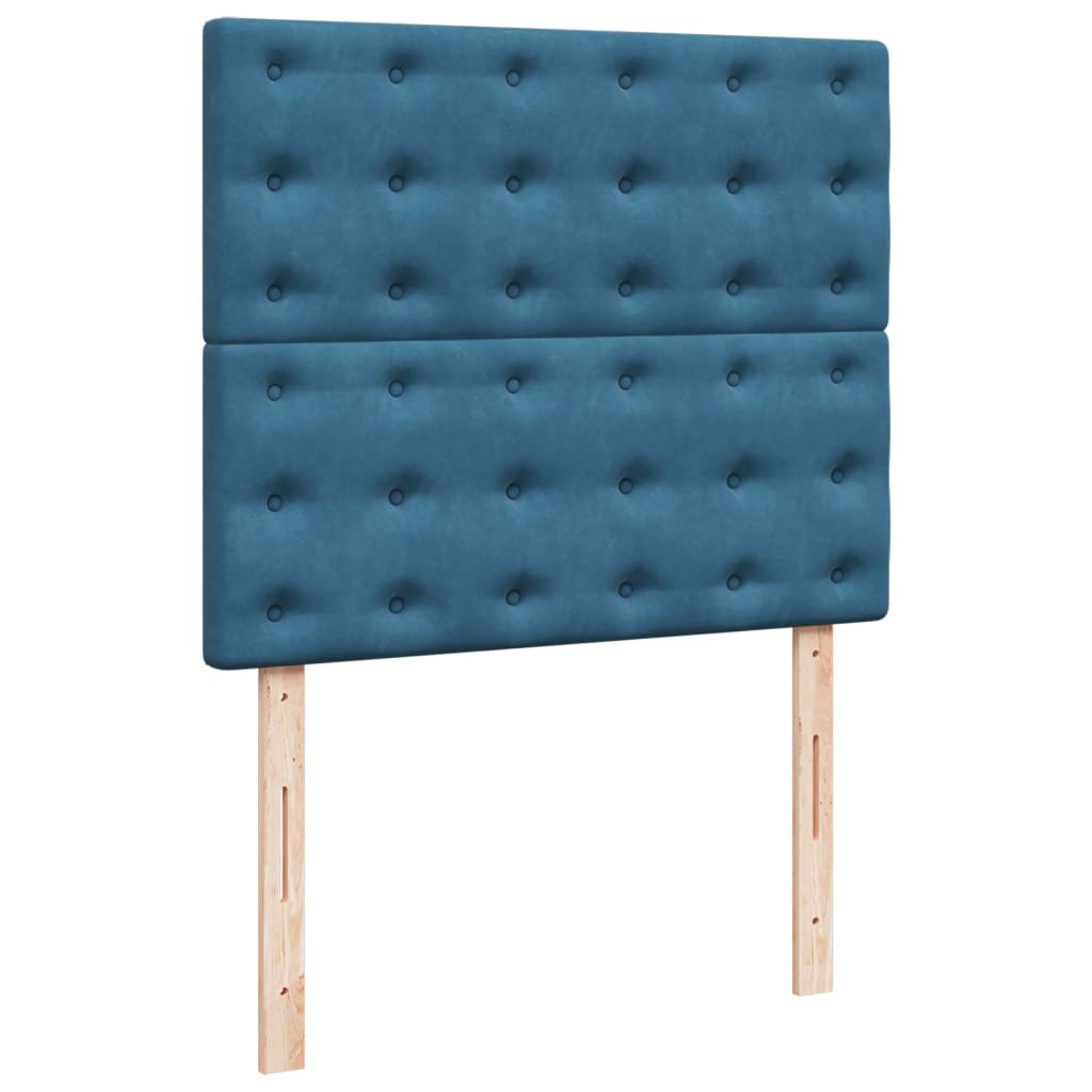 Boxspring met matras fluweel blauw 120x190 cm is nu te koop bij PeponiXL, paradijselijk wonen!