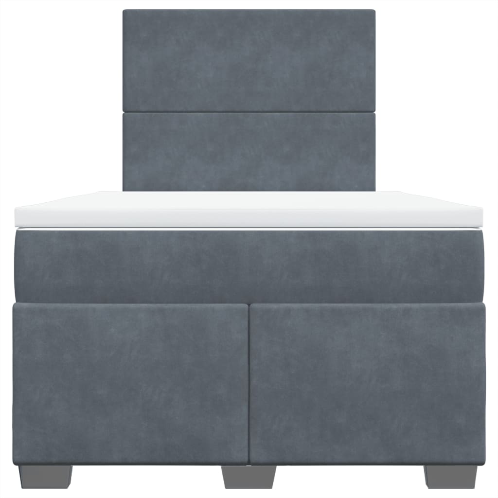 Boxspring met matras fluweel donkergrijs 120x200 cm is nu te koop bij PeponiXL, paradijselijk wonen!