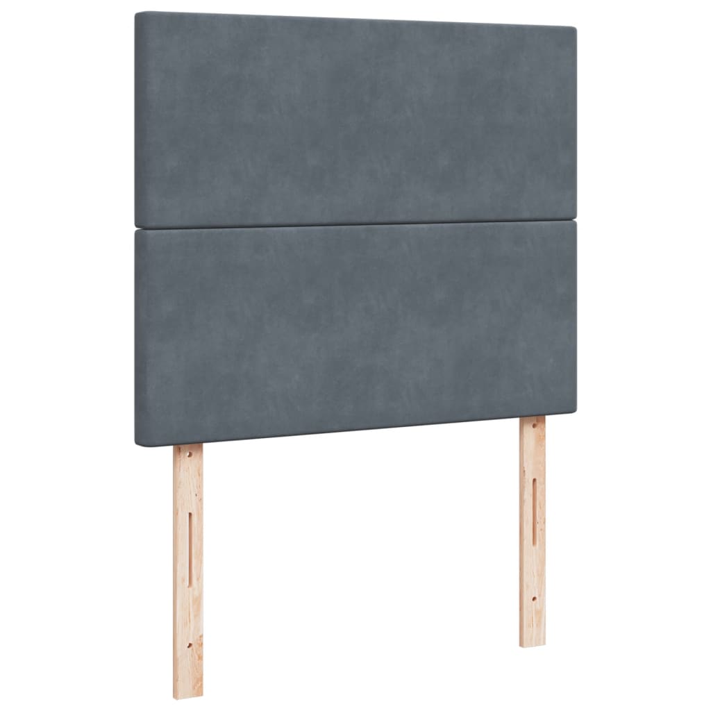 Boxspring met matras fluweel donkergrijs 120x200 cm is nu te koop bij PeponiXL, paradijselijk wonen!