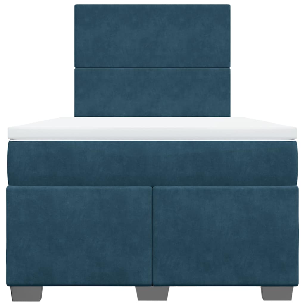 Boxspring met matras fluweel blauw 120x200 cm is nu te koop bij PeponiXL, paradijselijk wonen!