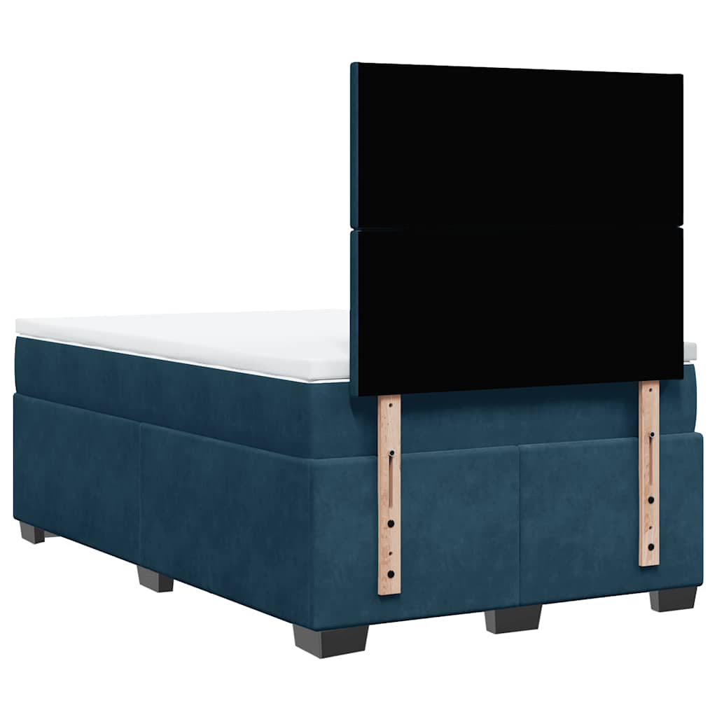 Boxspring met matras fluweel blauw 120x200 cm is nu te koop bij PeponiXL, paradijselijk wonen!