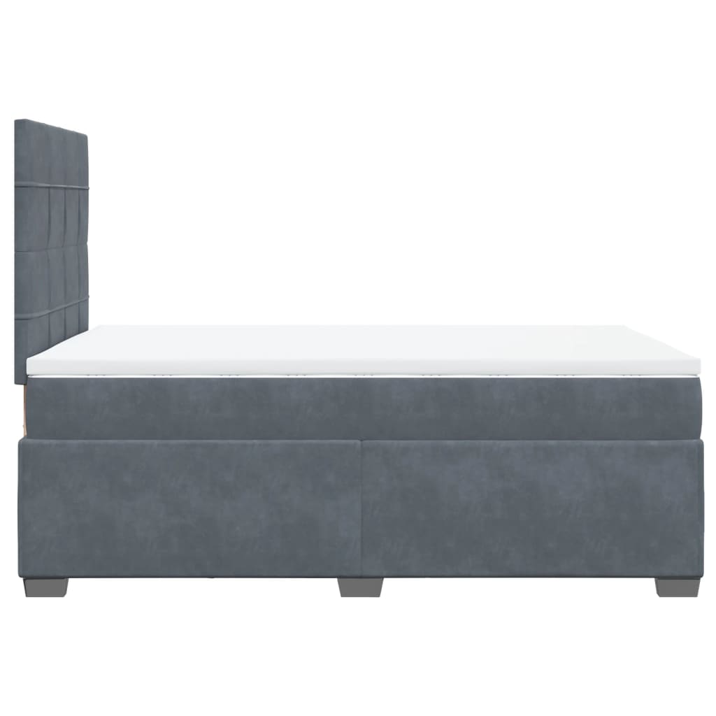Boxspring met matras fluweel donkergrijs 120x200 cm is nu te koop bij PeponiXL, paradijselijk wonen!