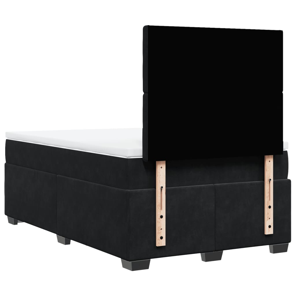 Boxspring met matras fluweel zwart 120x200 cm is nu te koop bij PeponiXL, paradijselijk wonen!