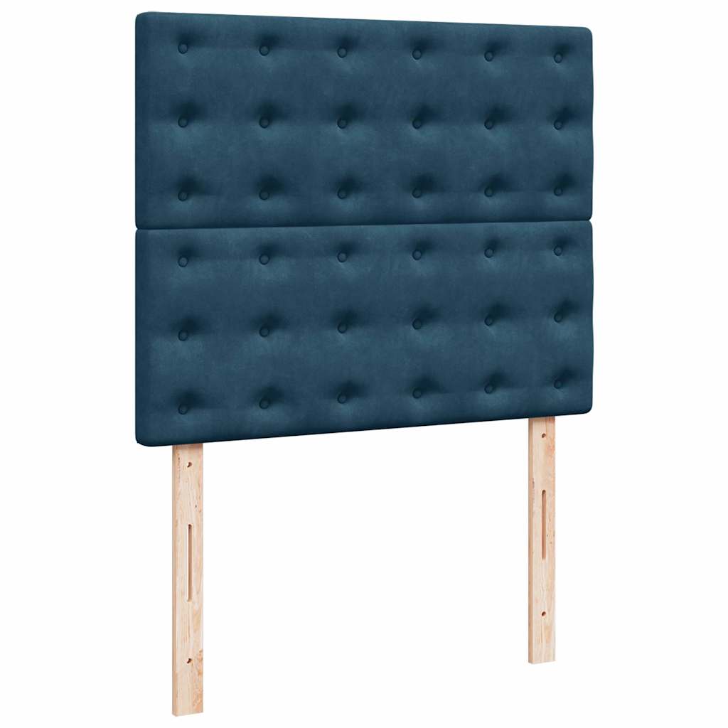 Boxspring met matras fluweel blauw 120x200 cm is nu te koop bij PeponiXL, paradijselijk wonen!