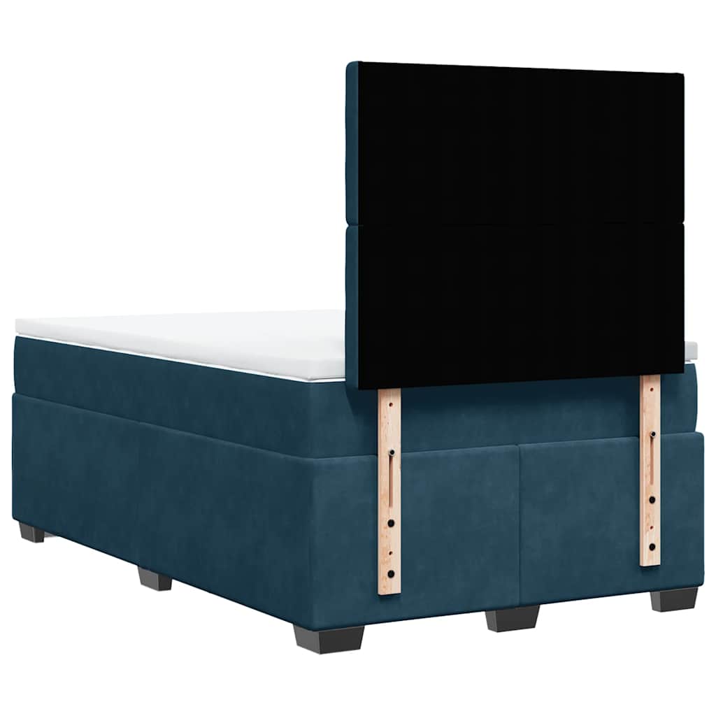 Boxspring met matras fluweel blauw 120x200 cm is nu te koop bij PeponiXL, paradijselijk wonen!