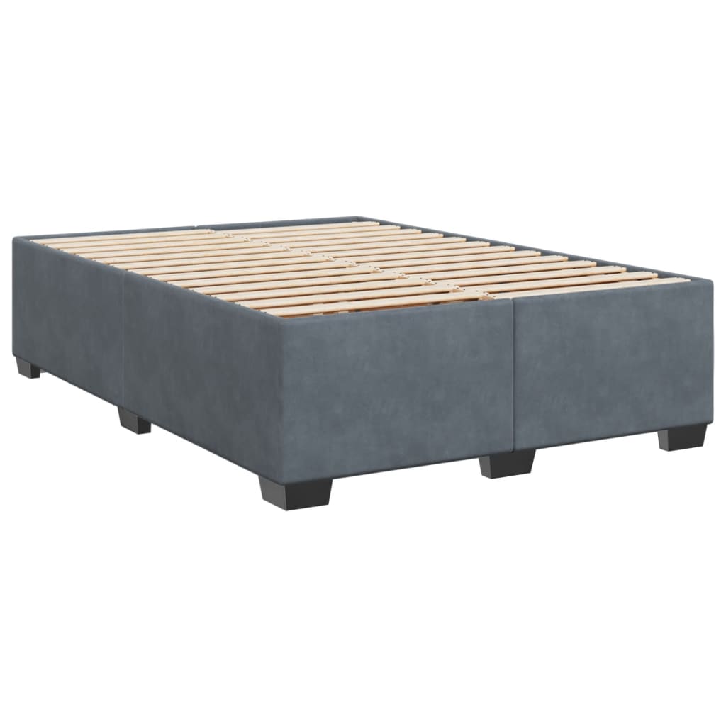 Boxspring met matras fluweel donkergrijs 160x200 cm is nu te koop bij PeponiXL, paradijselijk wonen!