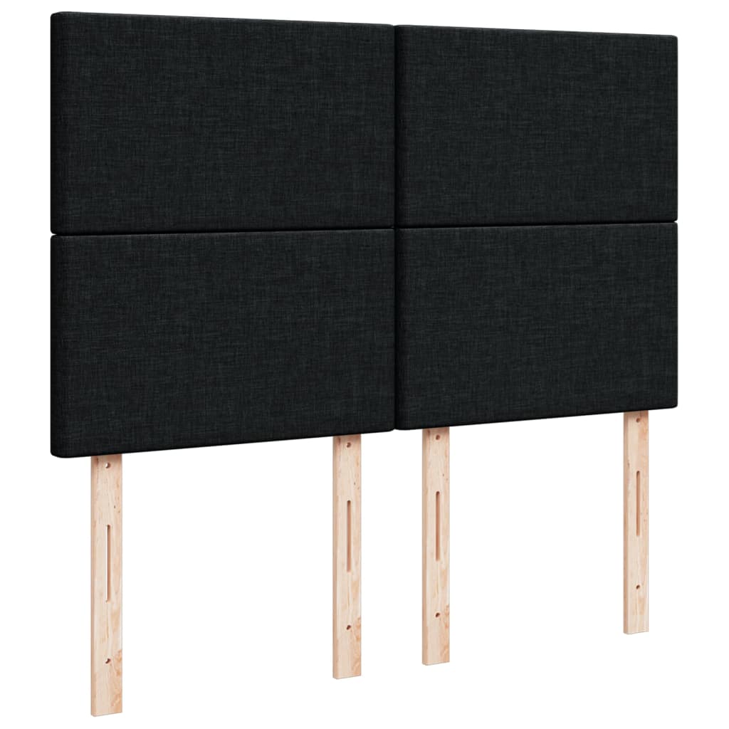 Boxspring met matras fluweel zwart 160x200 cm is nu te koop bij PeponiXL, paradijselijk wonen!