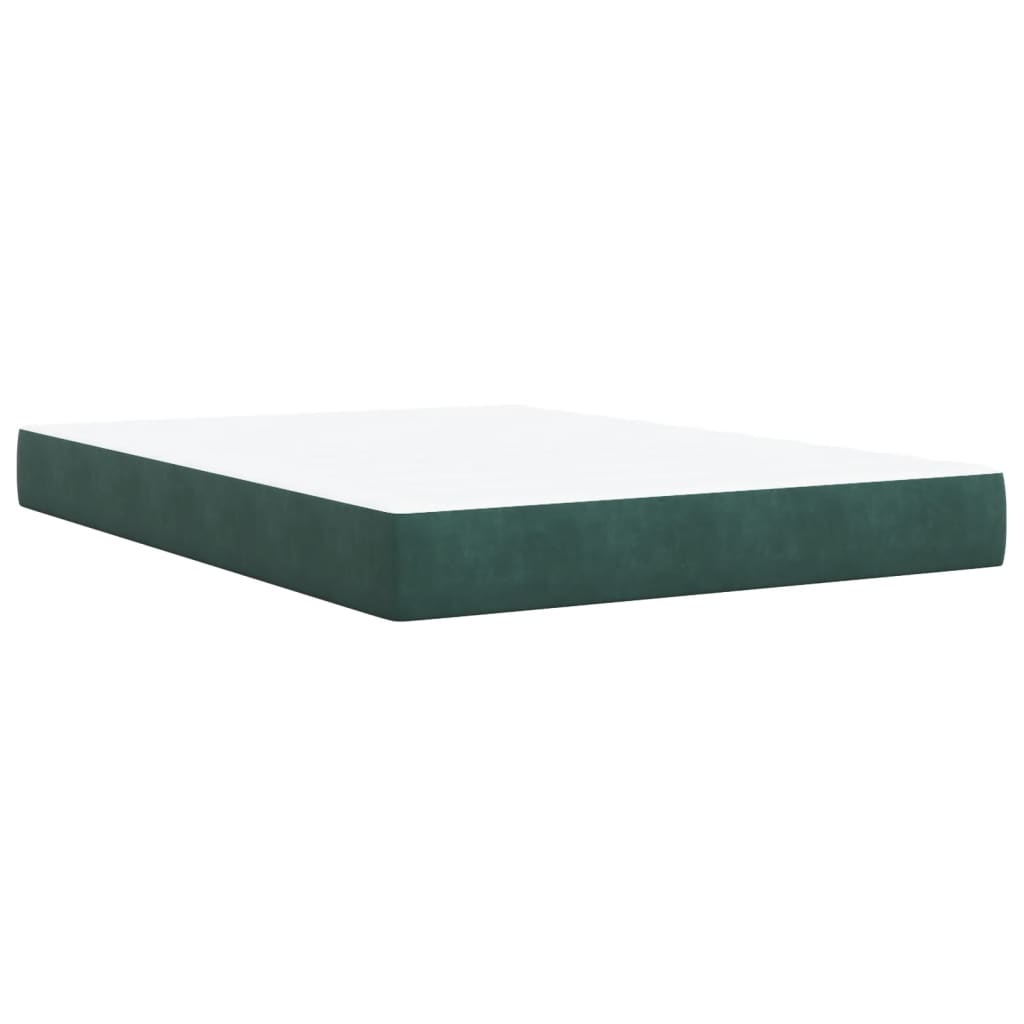 Boxspring met matras fluweel donkergroen 160x200 cm is nu te koop bij PeponiXL, paradijselijk wonen!