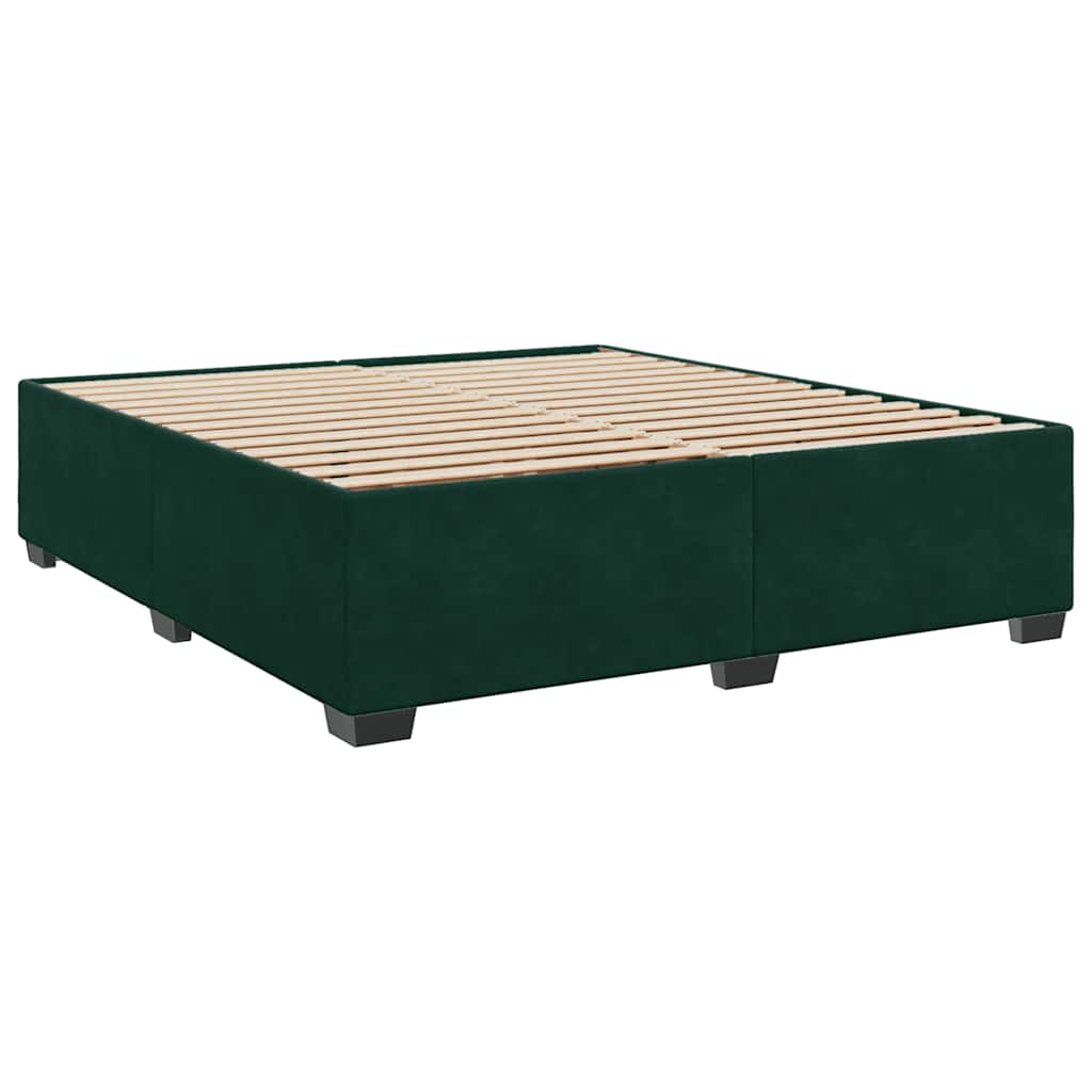 Boxspring met matras fluweel donkergroen 180x200 cm is nu te koop bij PeponiXL, paradijselijk wonen!