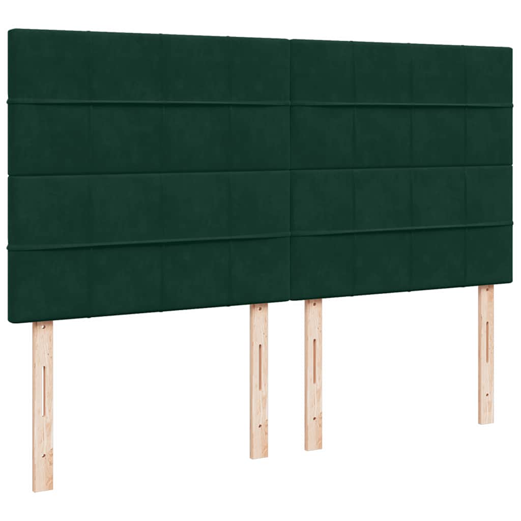 Boxspring met matras fluweel donkergroen 180x200 cm is nu te koop bij PeponiXL, paradijselijk wonen!