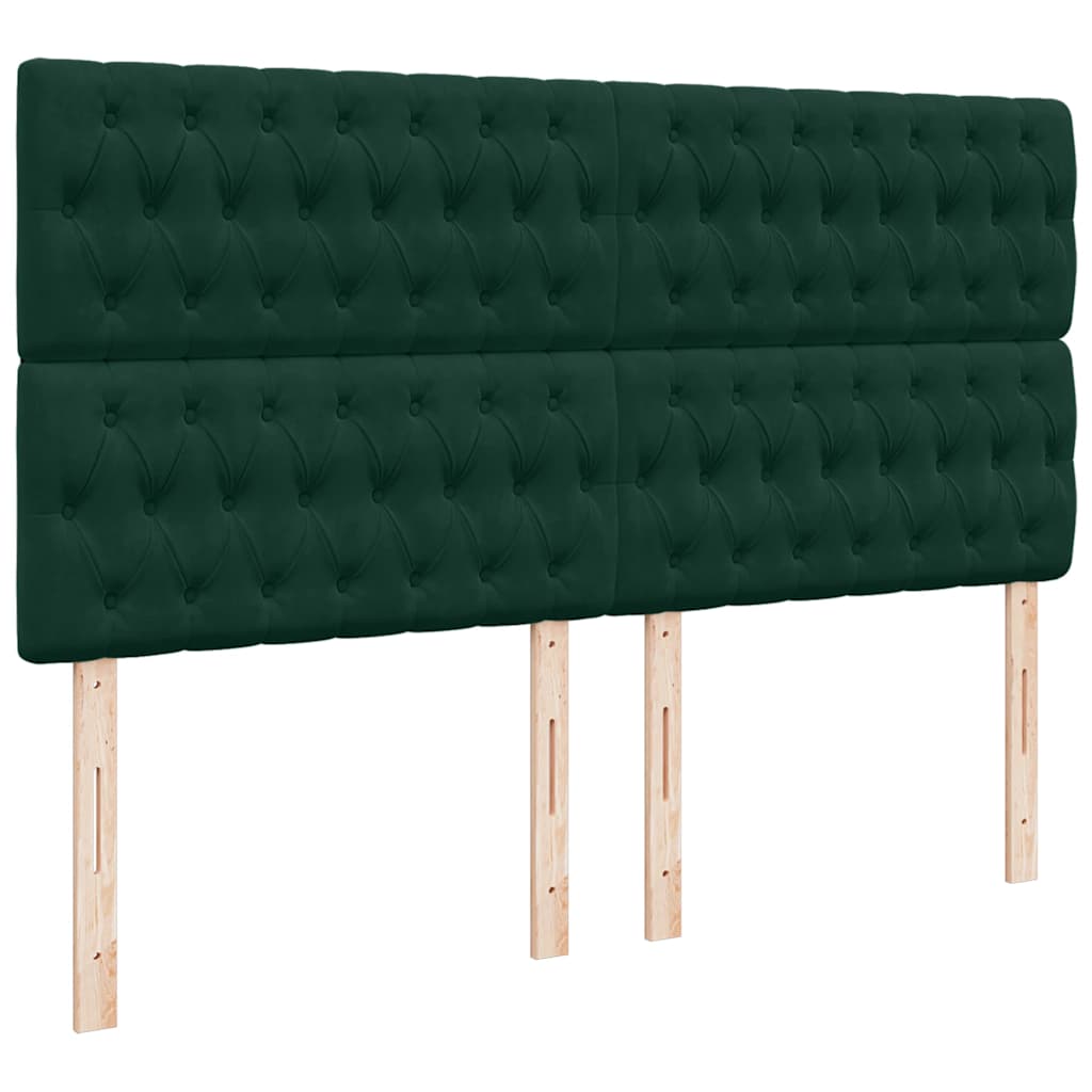 Boxspring met matras fluweel donkergroen 180x200 cm is nu te koop bij PeponiXL, paradijselijk wonen!