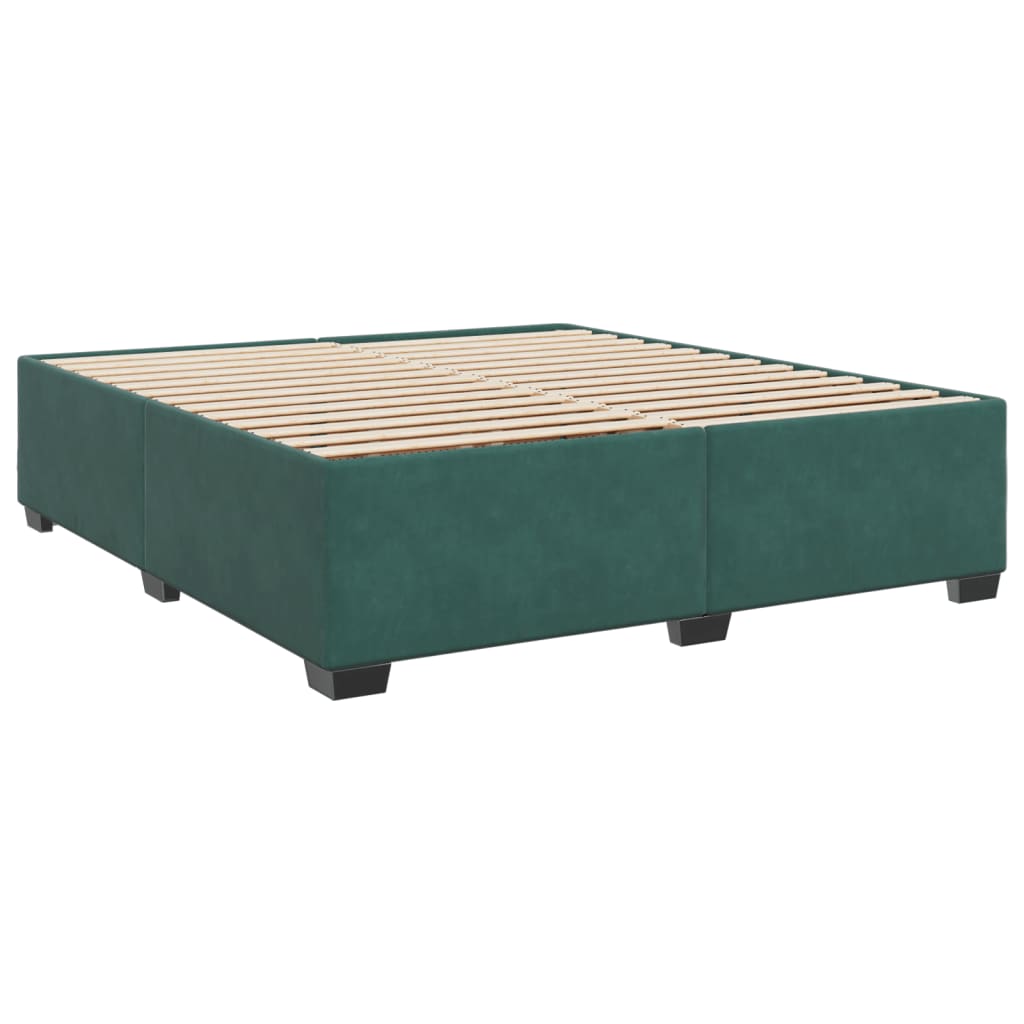 Boxspring met matras fluweel donkergroen 200x200 cm is nu te koop bij PeponiXL, paradijselijk wonen!