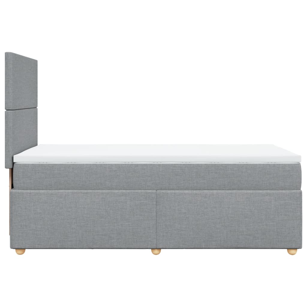 Boxspring met matras stof lichtgrijs 80x200 cm is nu te koop bij PeponiXL, paradijselijk wonen!