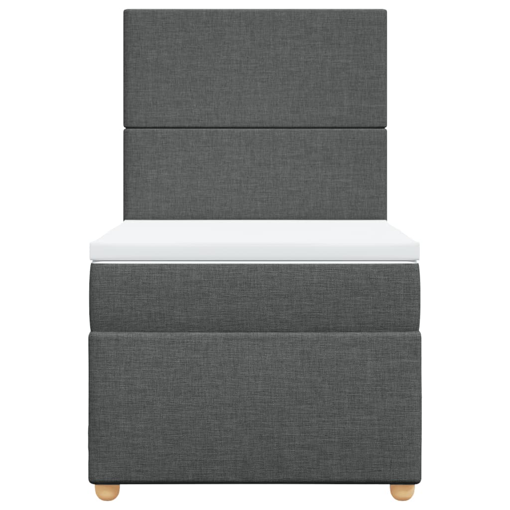 Boxspring met matras stof donkergrijs 80x200 cm is nu te koop bij PeponiXL, paradijselijk wonen!