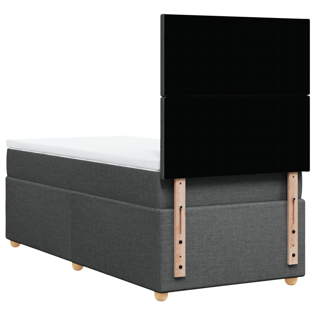 Boxspring met matras stof donkergrijs 80x200 cm is nu te koop bij PeponiXL, paradijselijk wonen!