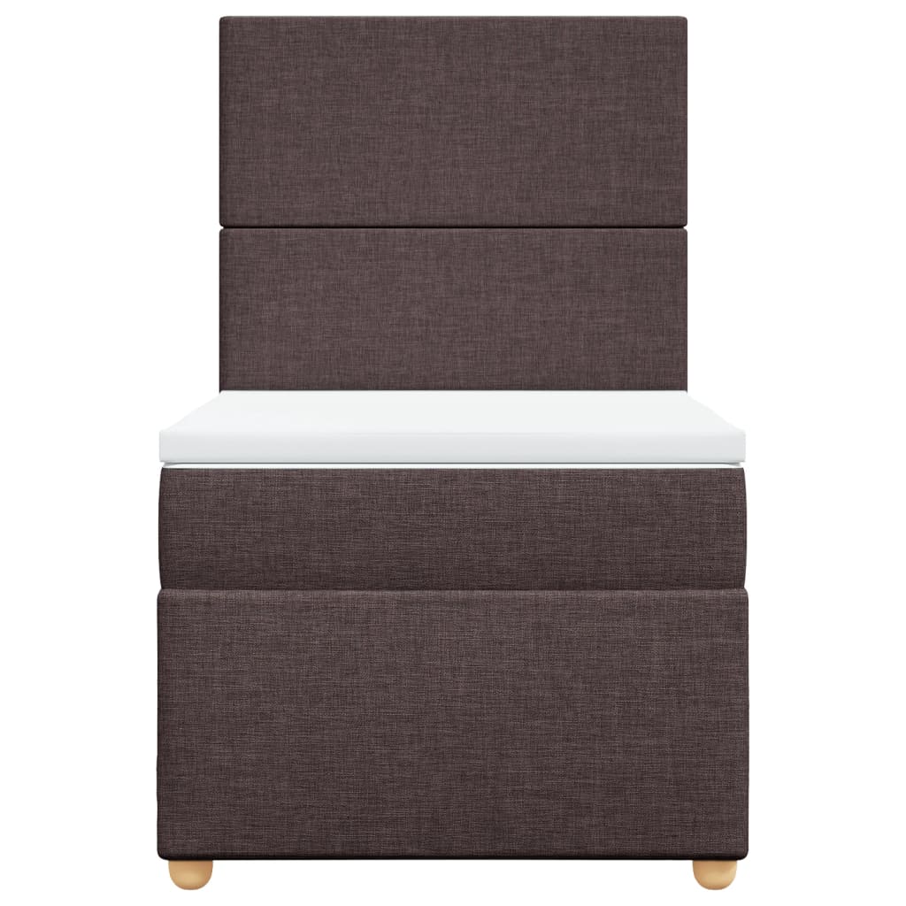 Boxspring met matras stof donkerbruin 80x200 cm is nu te koop bij PeponiXL, paradijselijk wonen!