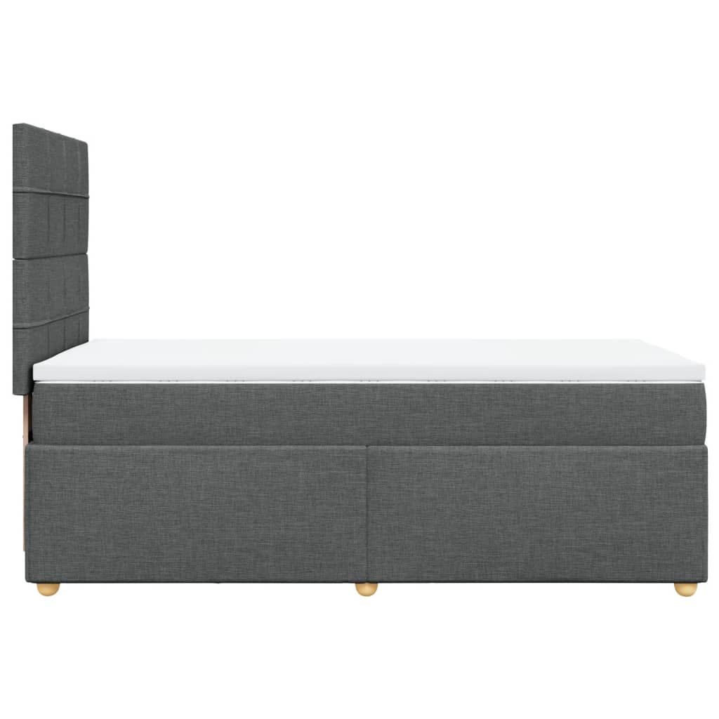 Boxspring met matras stof donkergrijs 80x200 cm is nu te koop bij PeponiXL, paradijselijk wonen!