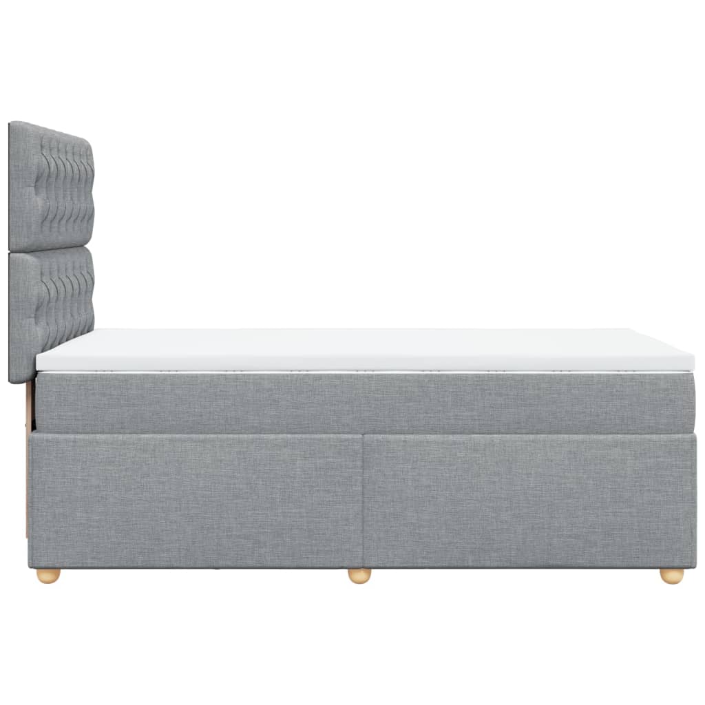Boxspring met matras stof lichtgrijs 80x200 cm is nu te koop bij PeponiXL, paradijselijk wonen!