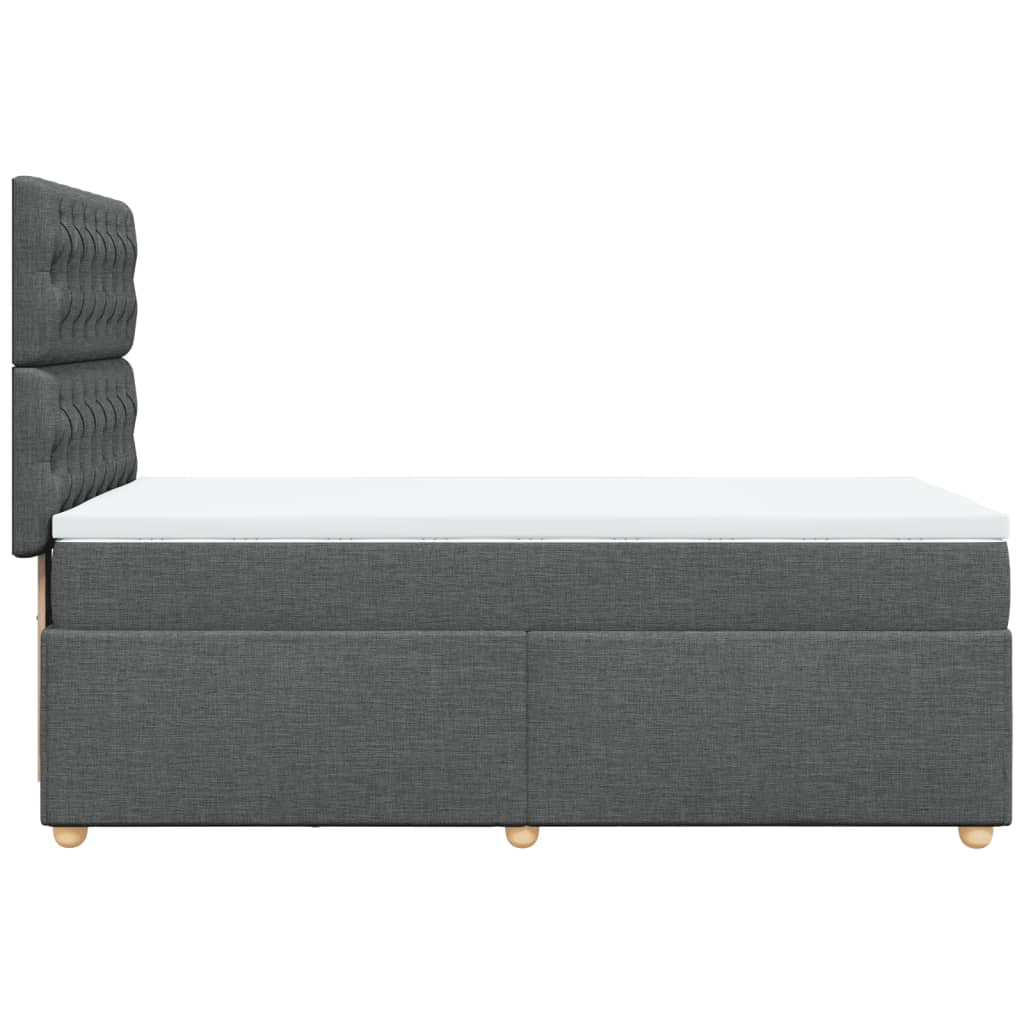 Boxspring met matras stof donkergrijs 80x200 cm is nu te koop bij PeponiXL, paradijselijk wonen!
