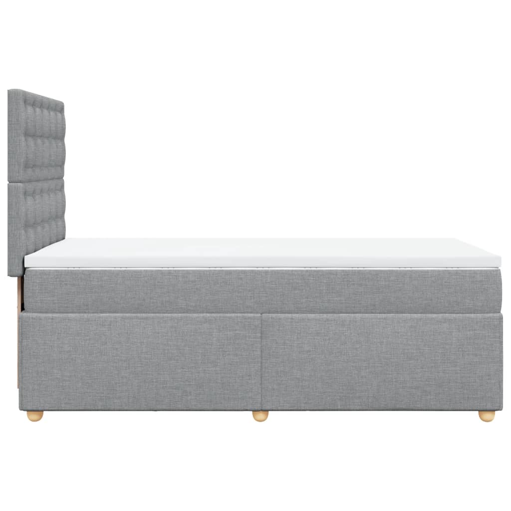 Boxspring met matras stof lichtgrijs 80x200 cm is nu te koop bij PeponiXL, paradijselijk wonen!