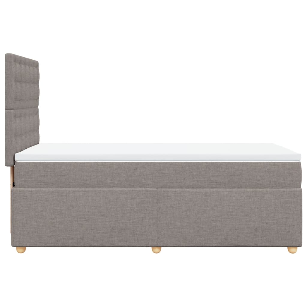 Boxspring met matras stof taupe 80x200 cm is nu te koop bij PeponiXL, paradijselijk wonen!