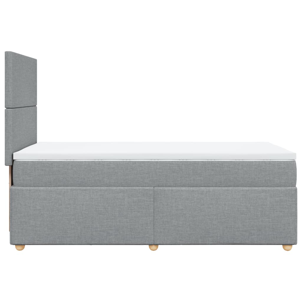 Boxspring met matras stof lichtgrijs 90x190 cm is nu te koop bij PeponiXL, paradijselijk wonen!