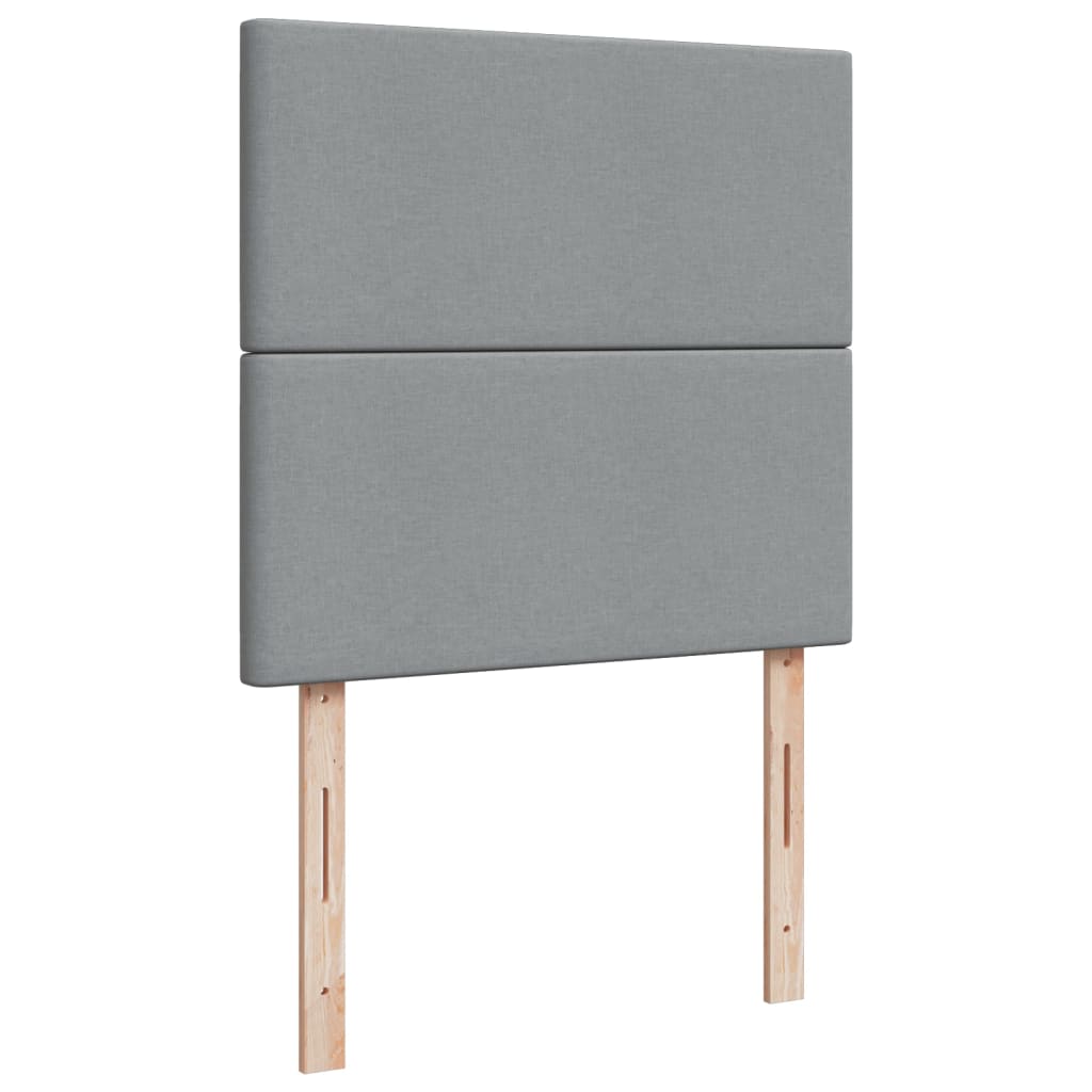 Boxspring met matras stof lichtgrijs 90x190 cm is nu te koop bij PeponiXL, paradijselijk wonen!