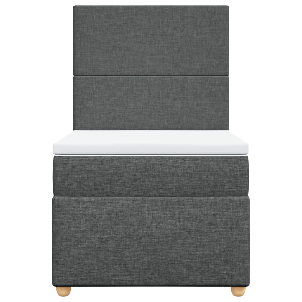 Boxspring met matras stof donkergrijs 90x190 cm is nu te koop bij PeponiXL, paradijselijk wonen!