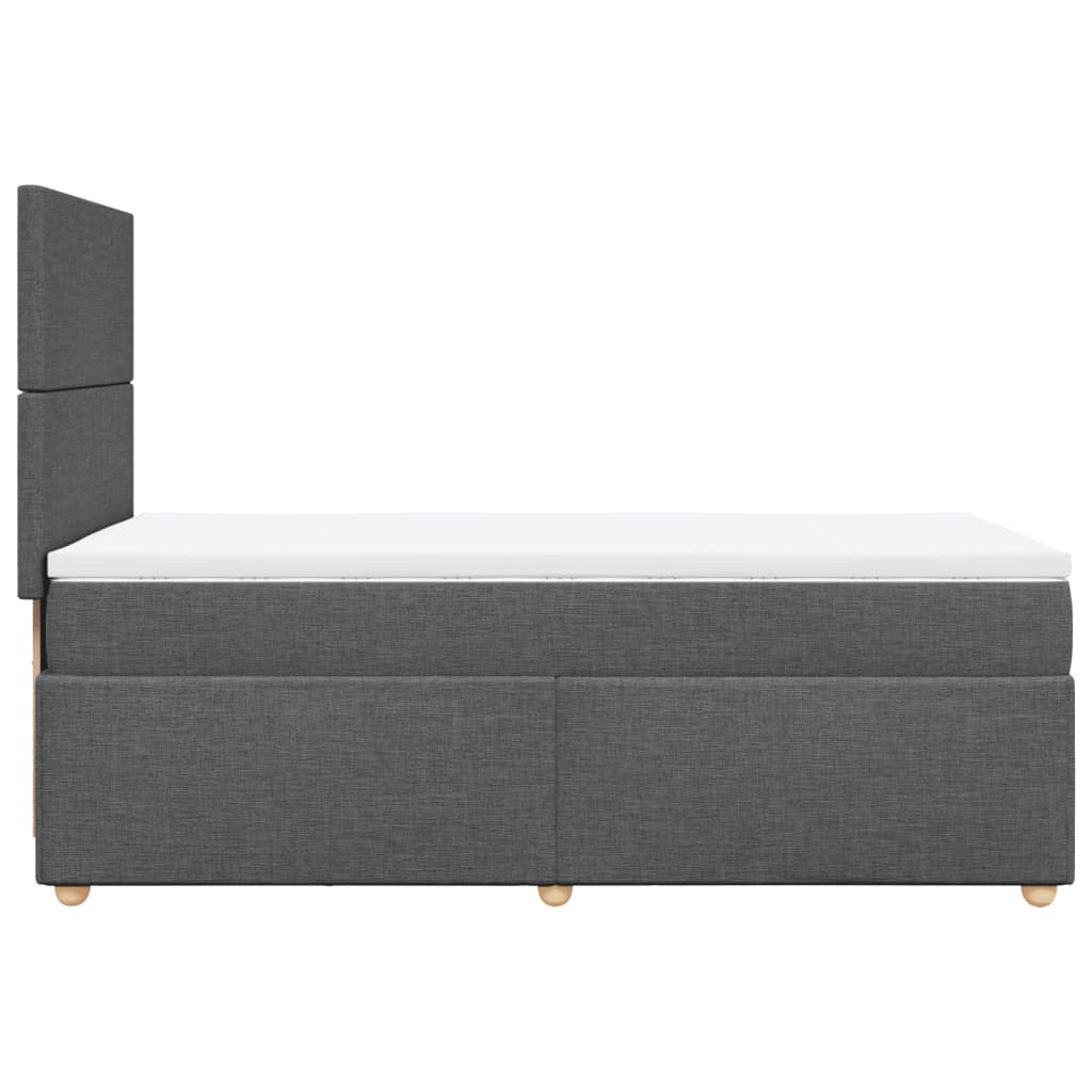 Boxspring met matras stof donkergrijs 90x190 cm is nu te koop bij PeponiXL, paradijselijk wonen!