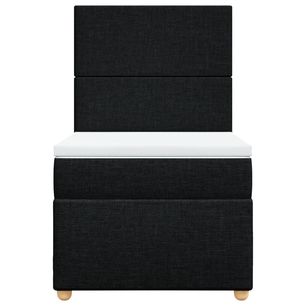 Boxspring met matras stof zwart 90x190 cm is nu te koop bij PeponiXL, paradijselijk wonen!