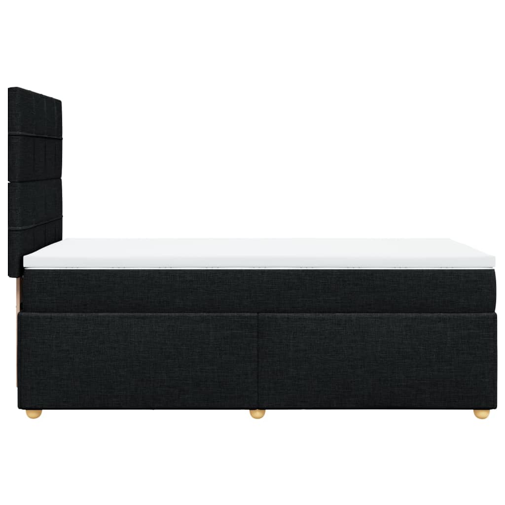 Boxspring met matras stof zwart 90x190 cm is nu te koop bij PeponiXL, paradijselijk wonen!