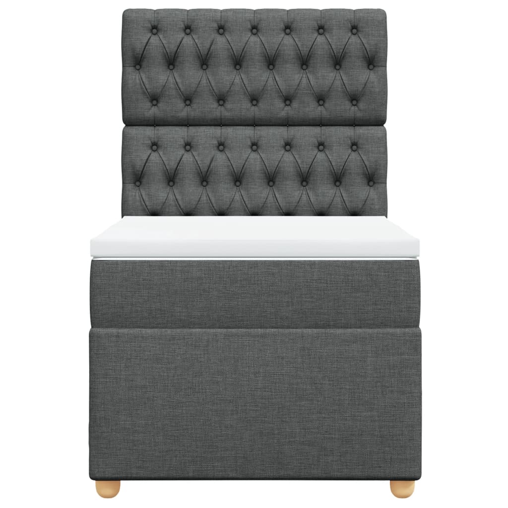 Boxspring met matras stof donkergrijs 90x190 cm is nu te koop bij PeponiXL, paradijselijk wonen!