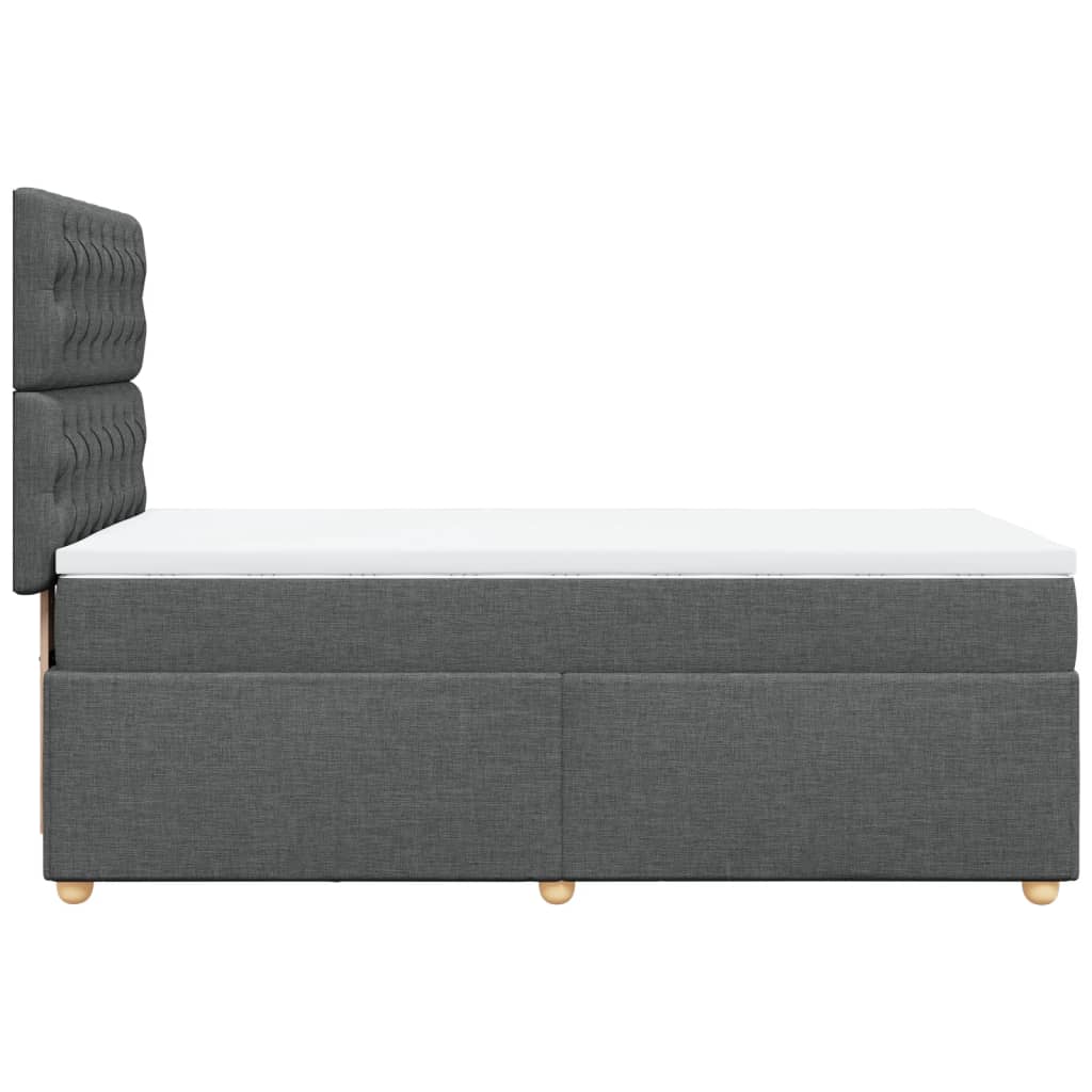 Boxspring met matras stof donkergrijs 90x190 cm is nu te koop bij PeponiXL, paradijselijk wonen!