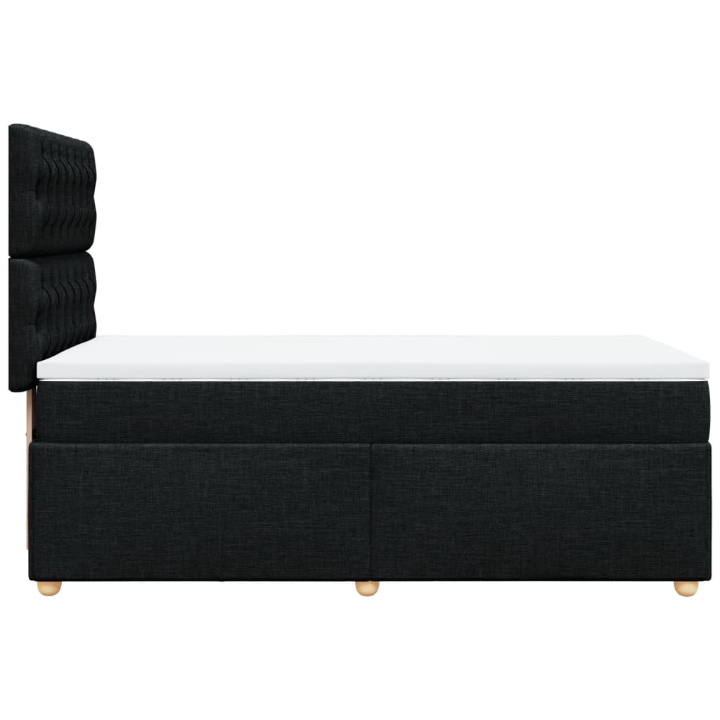 Boxspring met matras stof zwart 90x190 cm is nu te koop bij PeponiXL, paradijselijk wonen!