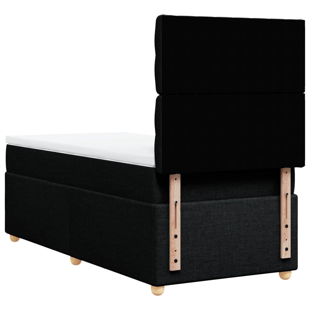 Boxspring met matras stof zwart 90x190 cm is nu te koop bij PeponiXL, paradijselijk wonen!