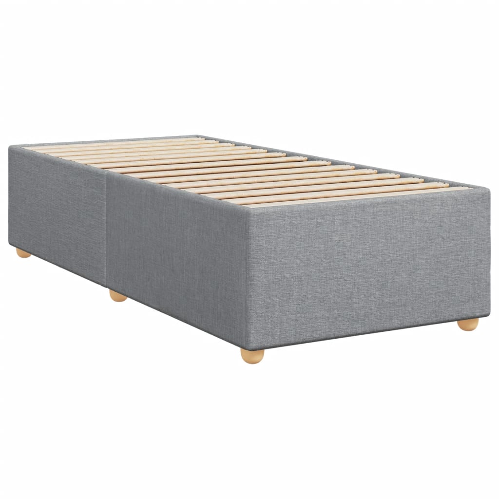 Boxspring met matras stof lichtgrijs 90x190 cm is nu te koop bij PeponiXL, paradijselijk wonen!