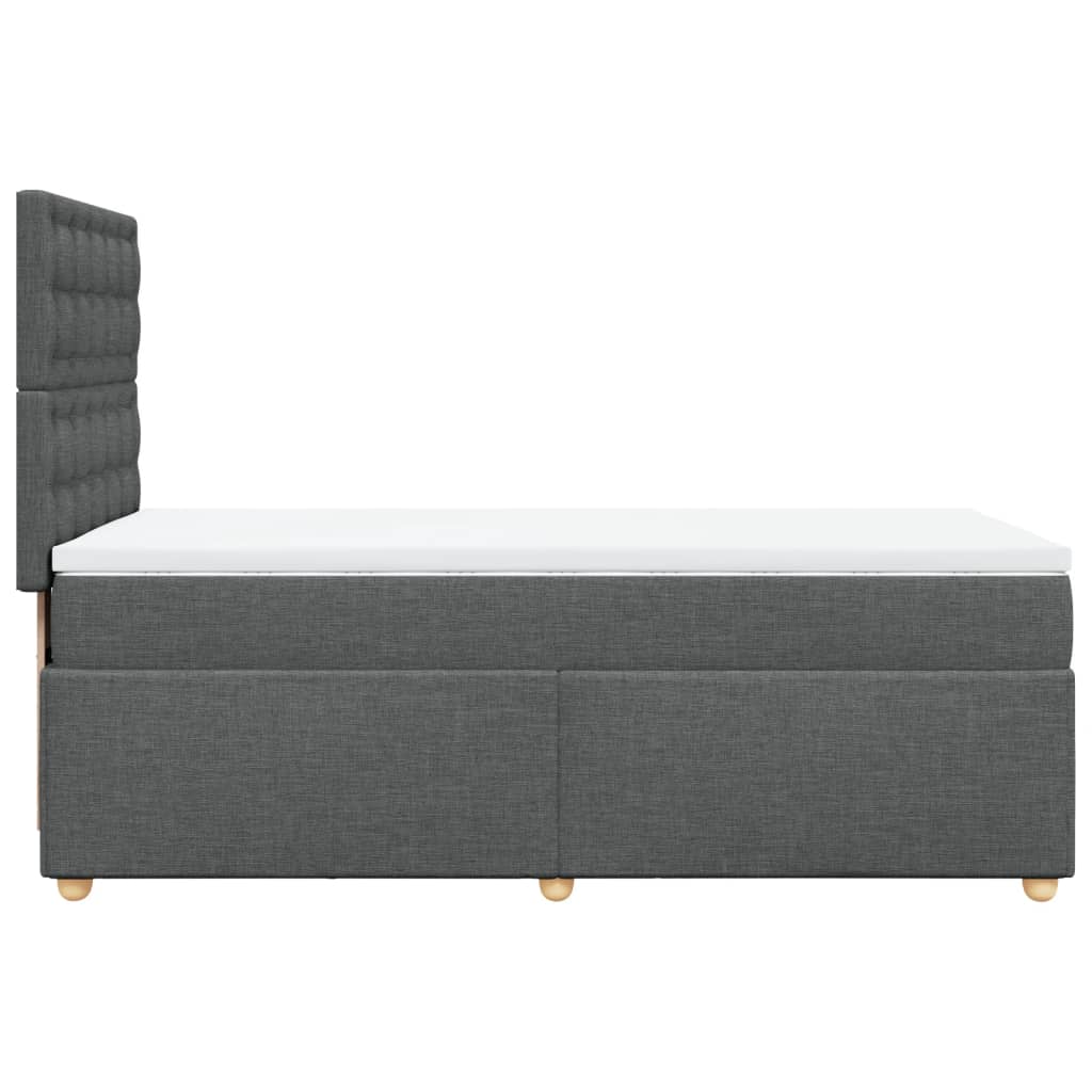 Boxspring met matras stof donkergrijs 90x190 cm is nu te koop bij PeponiXL, paradijselijk wonen!