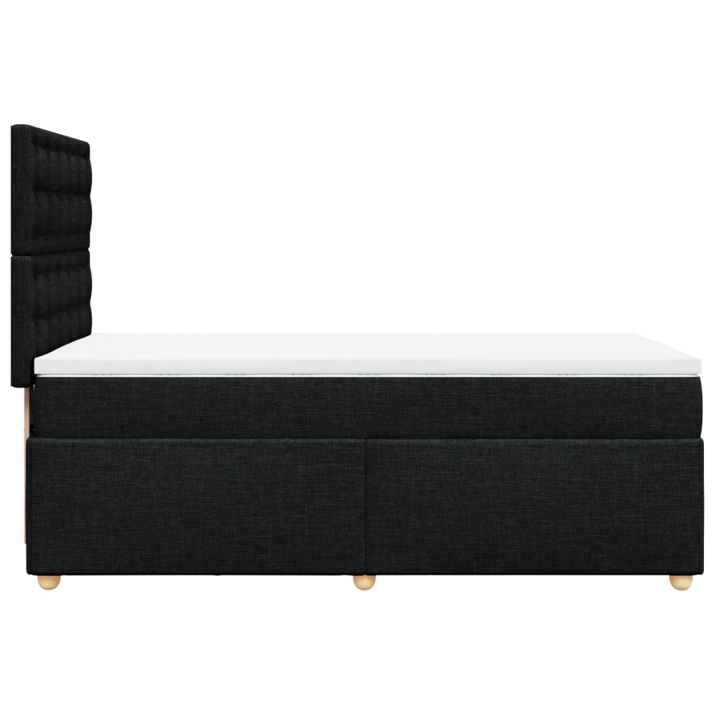 Boxspring met matras stof zwart 90x190 cm is nu te koop bij PeponiXL, paradijselijk wonen!