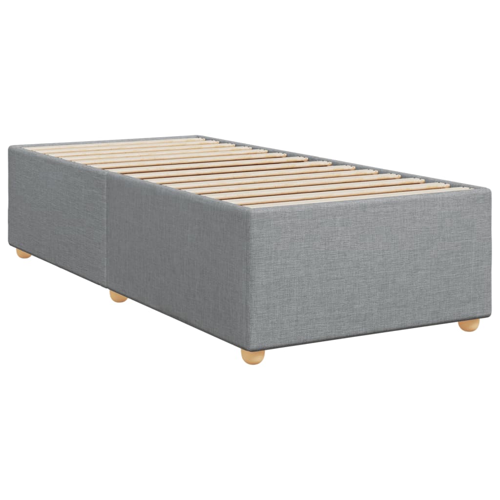 Boxspring met matras stof lichtgrijs 90x200 cm is nu te koop bij PeponiXL, paradijselijk wonen!