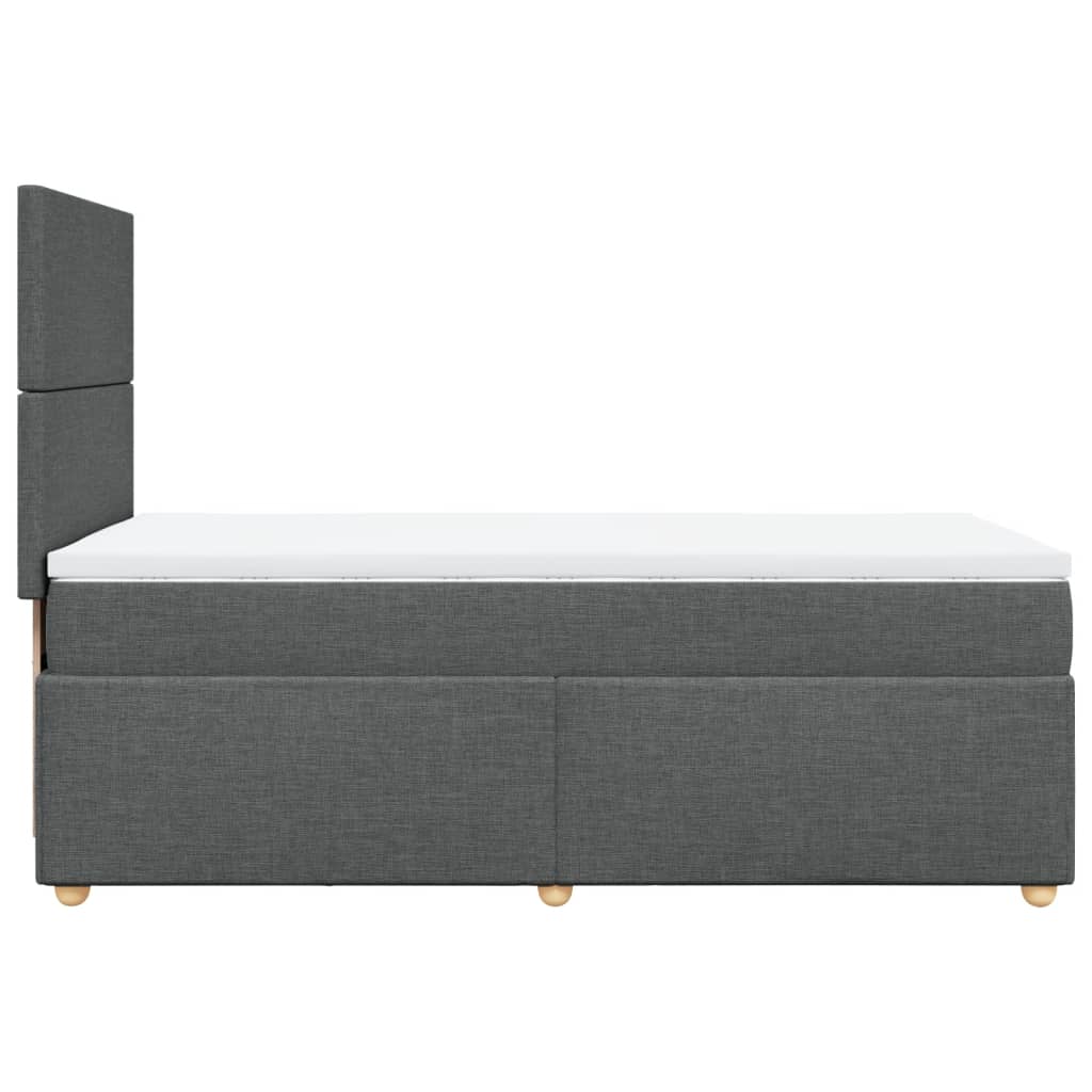 Boxspring met matras stof donkergrijs 90x200 cm is nu te koop bij PeponiXL, paradijselijk wonen!