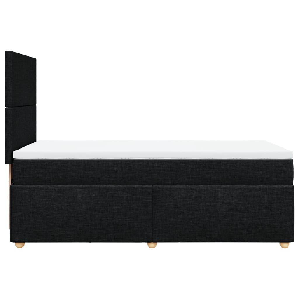 Boxspring met matras stof zwart 90x200 cm is nu te koop bij PeponiXL, paradijselijk wonen!
