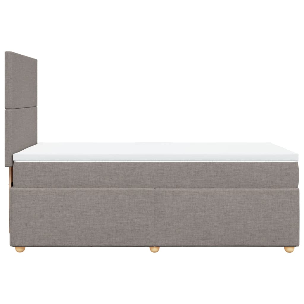 Boxspring met matras stof taupe 90x200 cm is nu te koop bij PeponiXL, paradijselijk wonen!