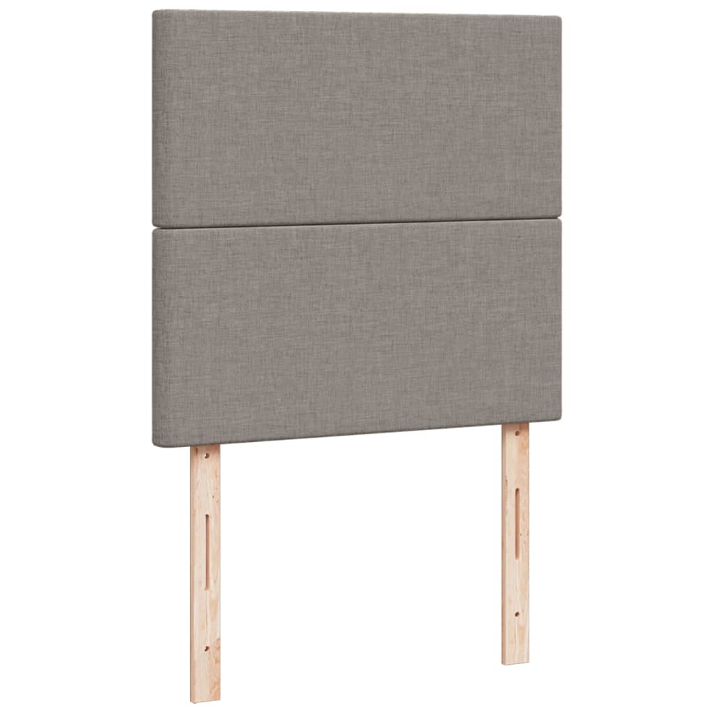 Boxspring met matras stof taupe 90x200 cm is nu te koop bij PeponiXL, paradijselijk wonen!