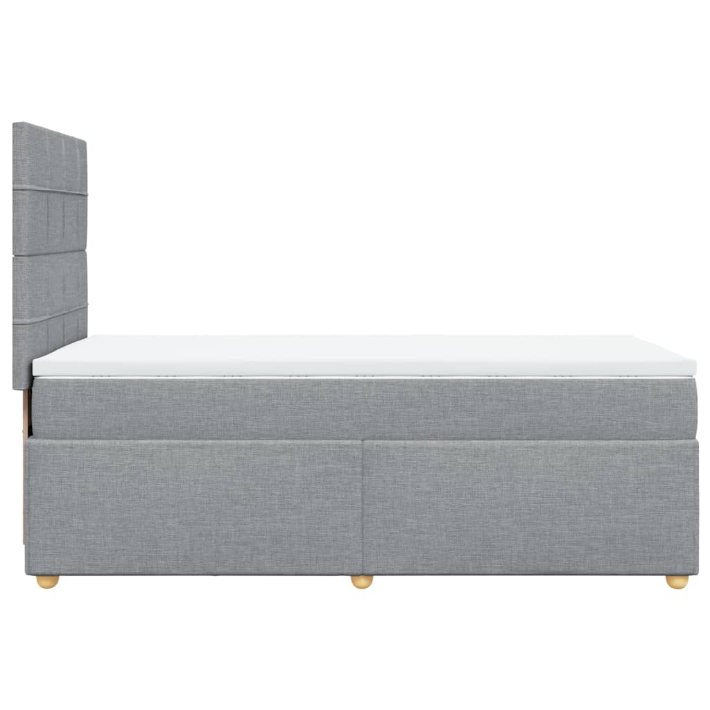 Boxspring met matras stof lichtgrijs 90x200 cm is nu te koop bij PeponiXL, paradijselijk wonen!