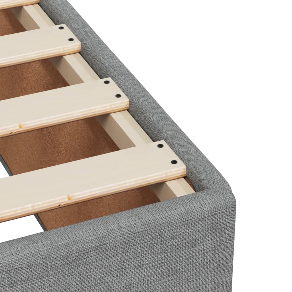 Boxspring met matras stof lichtgrijs 90x200 cm is nu te koop bij PeponiXL, paradijselijk wonen!